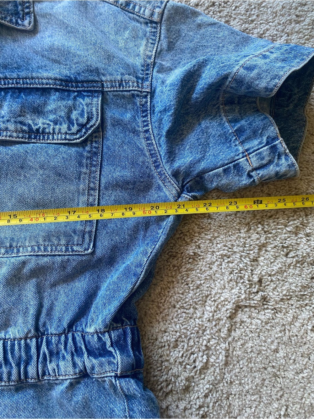 Free People denim button up romper, medium - Picture 11 of 13